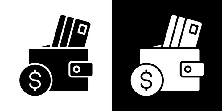Affordable Credit Icon Set White Glyph Style Collection