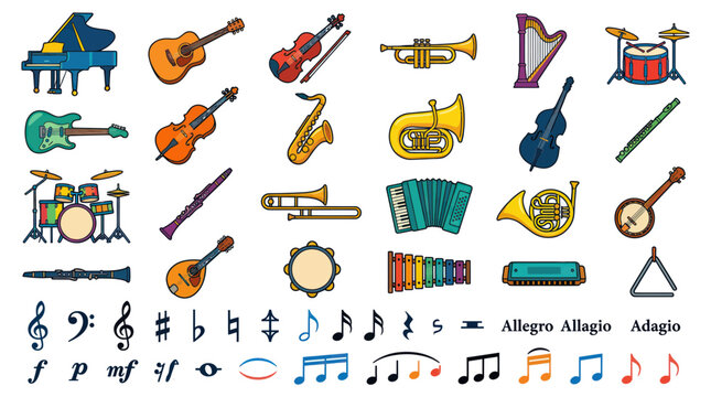 Musical Instruments and Notation Collection