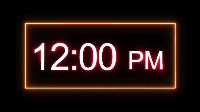 12:00 PM text animation background. and creating a stunning text animation.