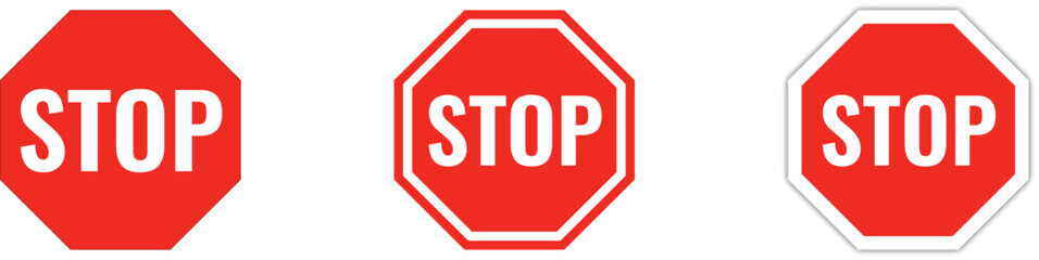 Stop icon, stop vector, stop symbol, stop sign, stop sign clip art. © Taslima