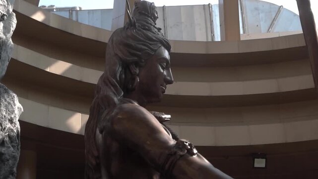 Giant statue of Shiva, one of the principal deities in Hinduism.