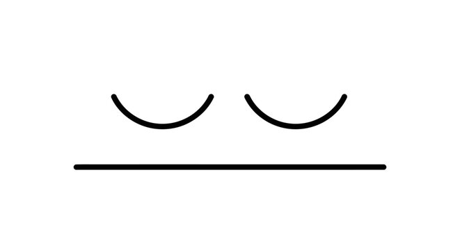 A minimalist emoticon face with eyes.