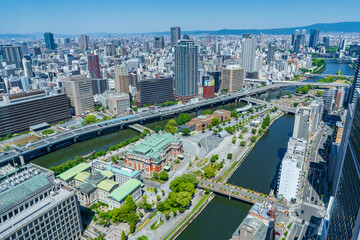 大阪市中之島　高層ビルからの俯瞰 © 尚貴 黒石