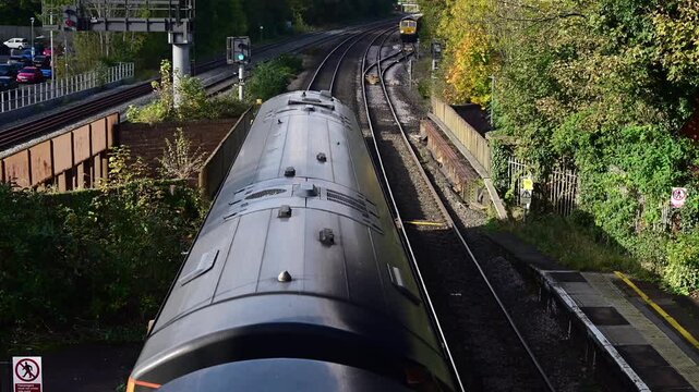 English commuter passenger suburban railway statiom west midlands england uk