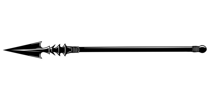Harpoon, spear with barbed head fishing spear fishing
