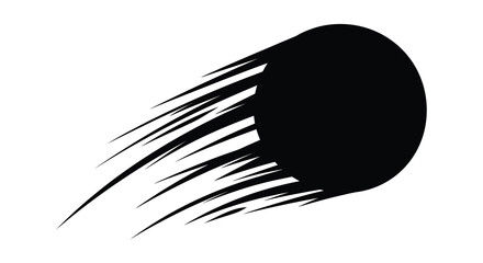 meteor silhouette on white background space astronomy cosmic orbit comet © MdGolam