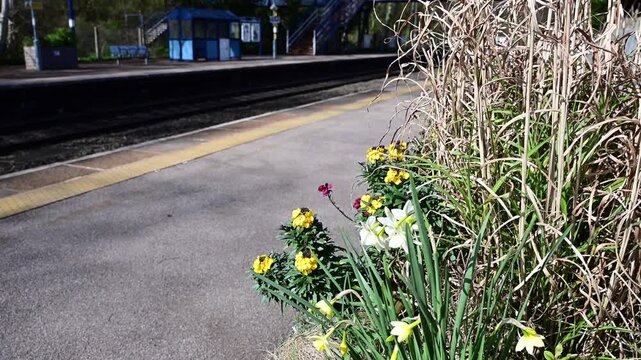 English commuter passenger suburban railway statiom west midlands england uk