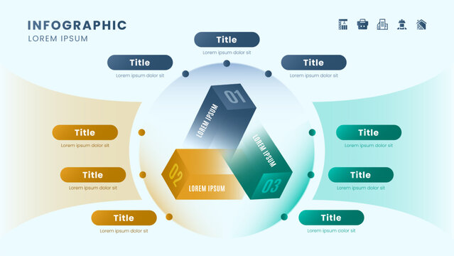 Business Triangle Process Infographic Template with 3 Step Workflow Diagram