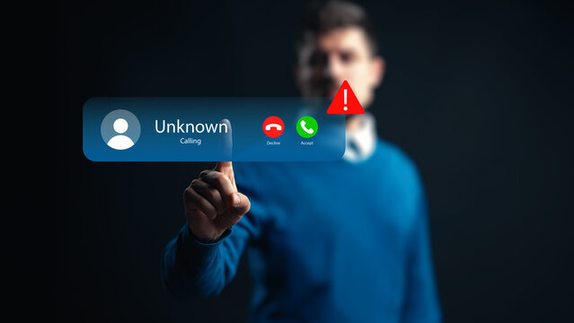 Scam call message shows unknown number trying to contact user at night