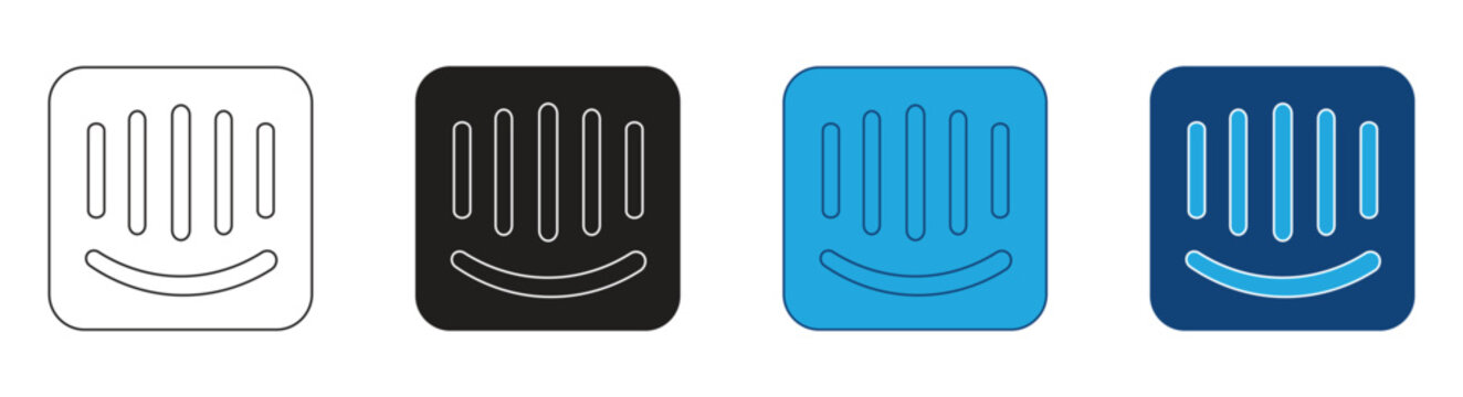 Intercom icon Set, Multiple Style Collection. Vector illustration.