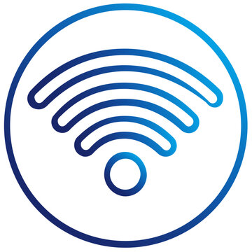 Minimalist vector icon illustration of a full strength wifi signal symbol representing strong wireless internet connection and stable high speed network connectivity for modern digital interface.