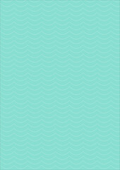 Teal Wavy Pattern with White Dots