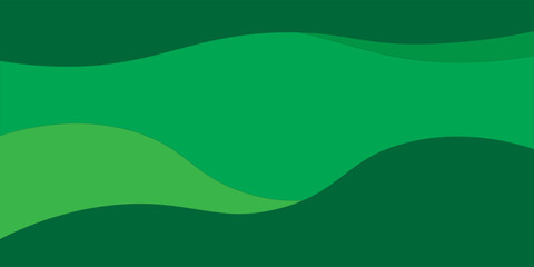 Obraz premium Abstract Green Background with Elegant Overlapping Organic Wave Shapes Minimalist Layered Eco Paper Cut Style Vector Illustration for Corporate Creative Banner Template