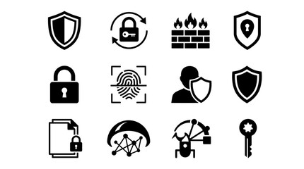 Security icons for protection and safety. © UMMI
