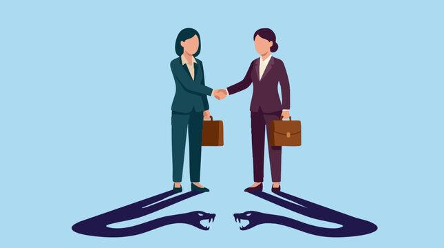 Duplicitous business deal with hidden agendas and underlying betrayal