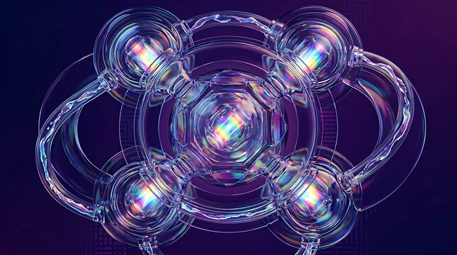 Vibrant abstract gradient geometric background featuring a deep central chamber with symmetrical repeating shapes in a seamless loop animation perfect for cinematic motion graphics and visual art.