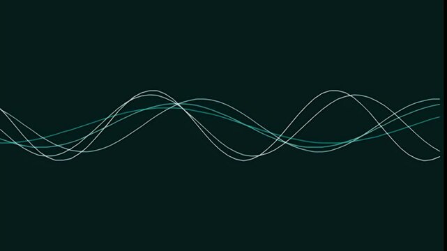 Abstract line wave forms on dark background for technology designs