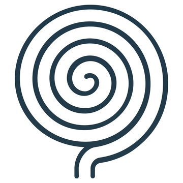 Professional medical anatomy vector icon illustration of human twisting intestines for digestive system healthcare analysis and biological education materials in a clean minimalist line style.