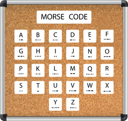 Morse Code International Morse Code on white background. Morse Code sign flat style. Vector © YURII