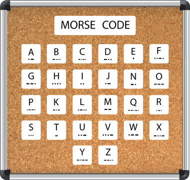 Morse Code International Morse Code on white background. Morse Code sign flat style. Vector