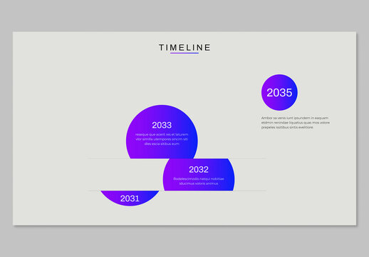 Clean Abstract Timeline Infographic Vector Design with 4 Steps or Years
