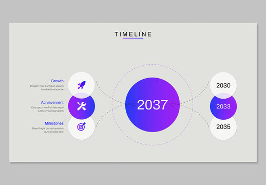 Minimalist Timeline Infographic Template with Creative Icons