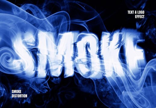 Smoke Text Effect &ndash; Distort Typography for Logo, Poster & Branding (PSD)
