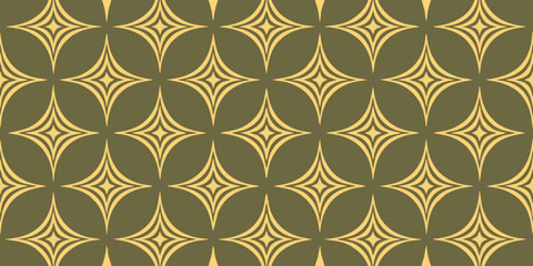 Fototapeta premium Seamless pattern design with gold stars. geometric line design, cotton, wallpaper, satin, gift wrapping, carpet, background, presentation, banner and printing.