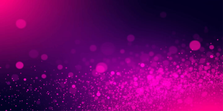 Abstract Purple and Pink Bokeh Background with Glitter Lights, Sparkle Stars, Shiny Glow and Holiday Party Decoration Design
