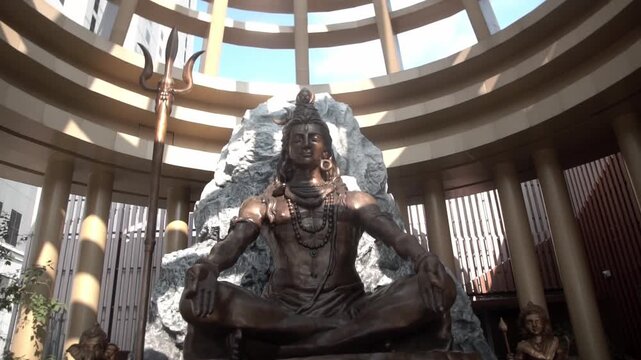Giant statue of Shiva, one of the principal deities in Hinduism.