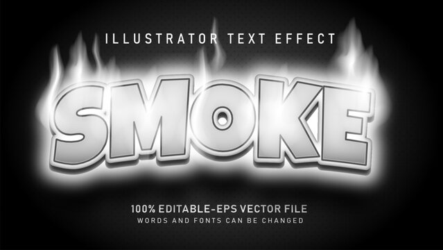 White Smoke 3d text style effect
