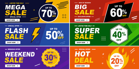 Naklejka premium Sale Offer Carousel Social Media Banner Bundle