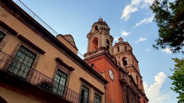 Templo del Carmen Bell Towers Against Evening Sky (San Luis Potosi, San Luis Potosi, Mexico)