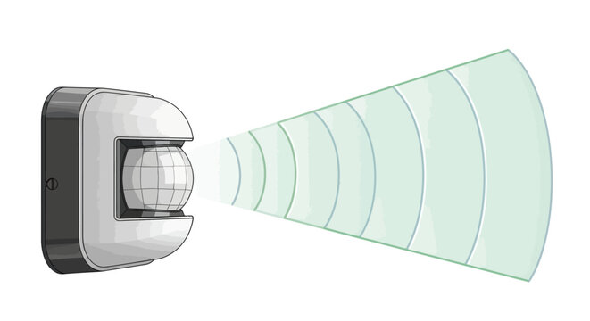 Motion Sensor Detection Field Vector Illustration