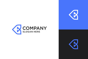 letter b and arrow logo design vector © lingga
