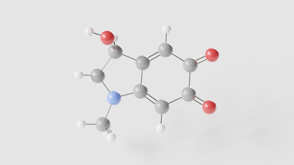 adrenochrome molecule 3d, molecular structure, ball and stick model, structural chemical formula oxidation product of epinephrine © Сергей Шиманович