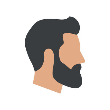 Man with beard and mustache profile.