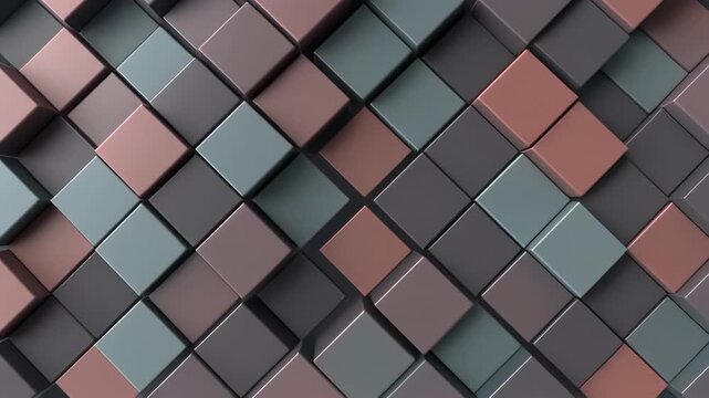 Abstract geometric pattern transition animation with red overlay