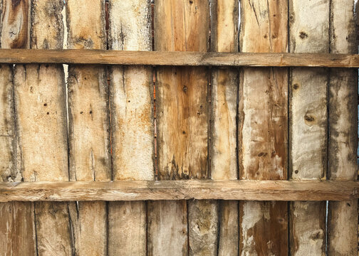 Detailed old wood texture: early 20th Century timber background.