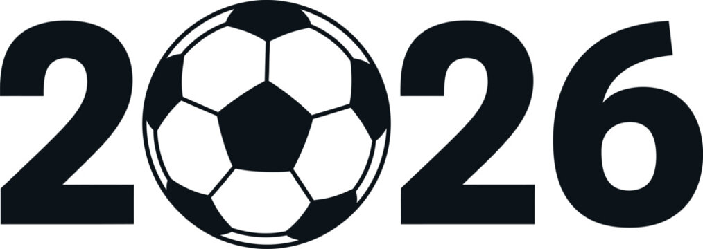 2026 soccer world cup year graphic
