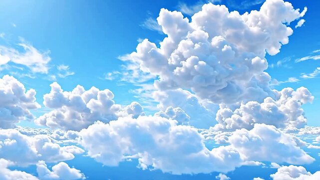 blue sky and white clouds scene abstract background