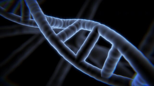 Nerve Cell Structure with DNA Background - Scientific 3D Motion Graphic