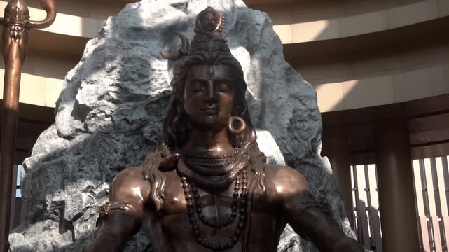 Giant statue of Shiva, one of the principal deities in Hinduism.