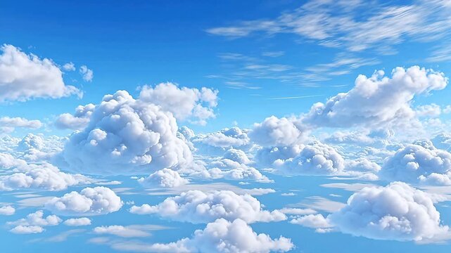 blue sky and white clouds scene abstract background