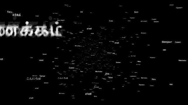 Word hello written in many different languages.