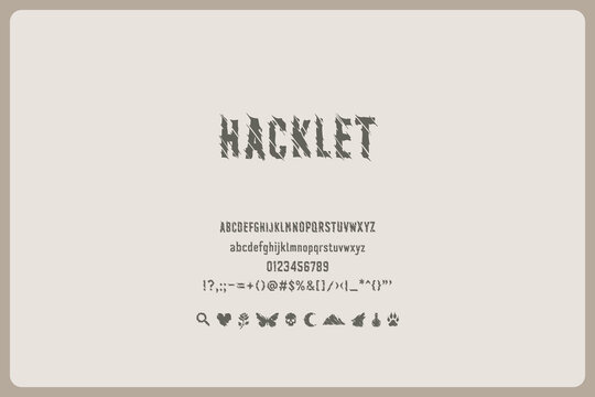 Hacklet Font Sliced Techno Display Typeface For Gaming Posters Futuristic Branding Cyber Titles Digital Art Stream Graphics And Sharp Typography