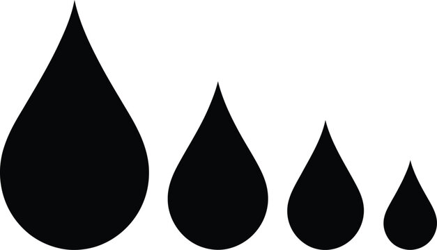 droplet sequence row of drops scale and gradation icon