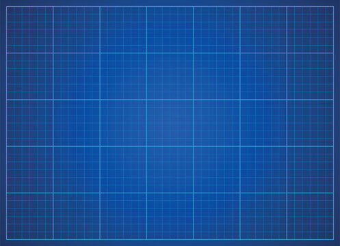 Blue technical grid background with glowing lines and geometric structure ideal for engineering slides digital interfaces architectural layouts data visualization templates and modern design projects