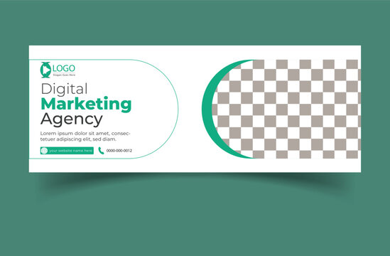 Digital marketing agency social media cover banner template design