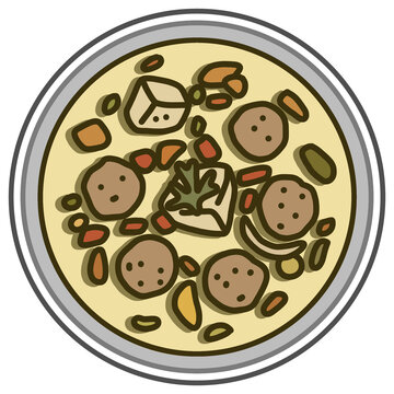 Authentic Mexican Caldo De Queso Cheese Soup, Cartoon PNG Illustration